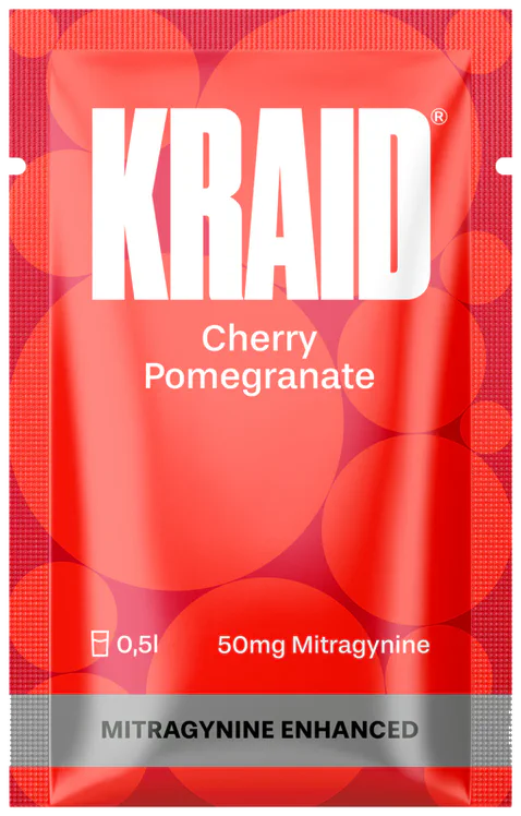 KRAID Cherry Pomegranate Sachet, Mitragynine Enhanced