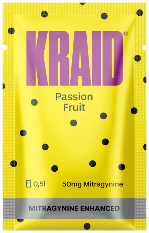 KRAID Passion Fruit Sachet, Mitragynine Enhanced